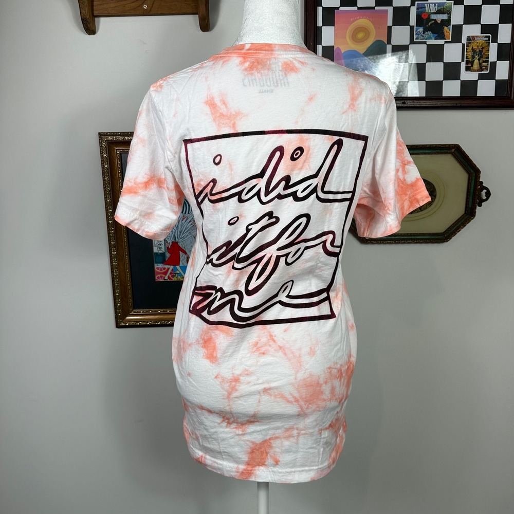 Orange & Pink Tie Dye I Did It For Me‎ w/ Pink Watercolor Effect Boho Summer - Picture 3 of 7